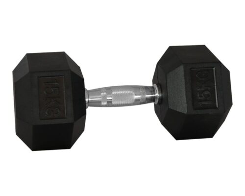 Επαγγελματικός Εξάγωνος Αλτήρας Λάστιχο 15kg Welfit W3141-15
