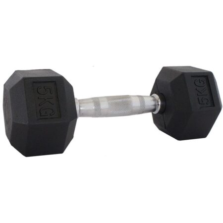 Επαγγελματικός Εξάγωνος Αλτήρας Λάστιχο 5kg Perk Sports PD161-5